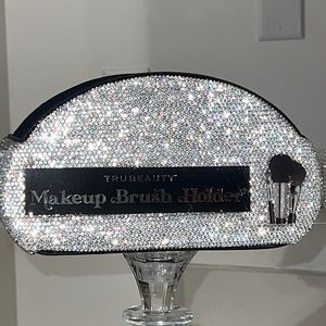 Rhinestone glitz & glam makeup brush holder